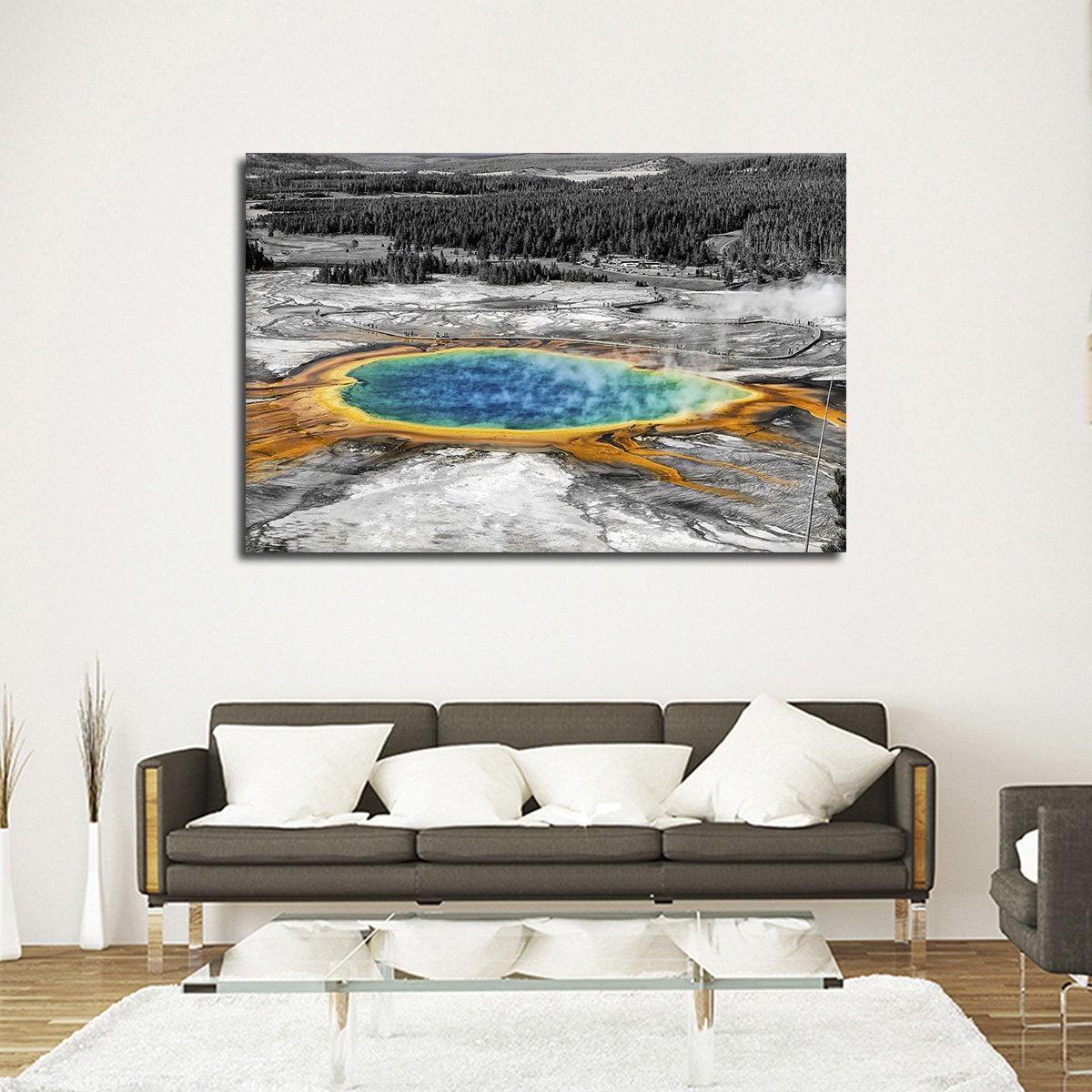 Yellowstone Hot Springs Pop Multi Panel Canvas Wall Art
