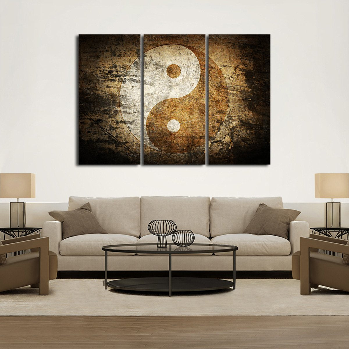 Yin-Yang Multi Panel Canvas Wall Art