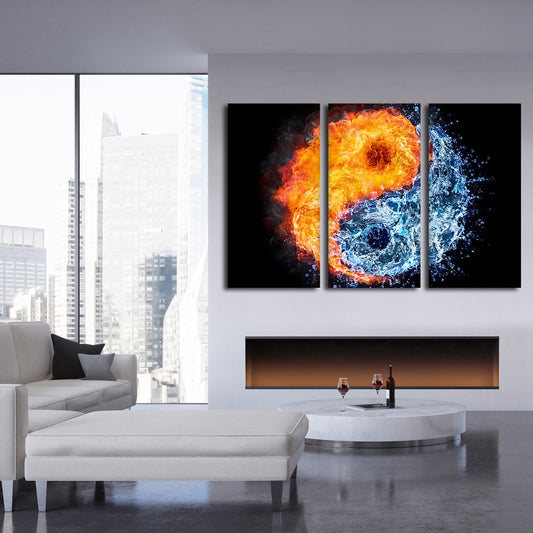 Yin Yang Elements Multi Panel Canvas Wall Art