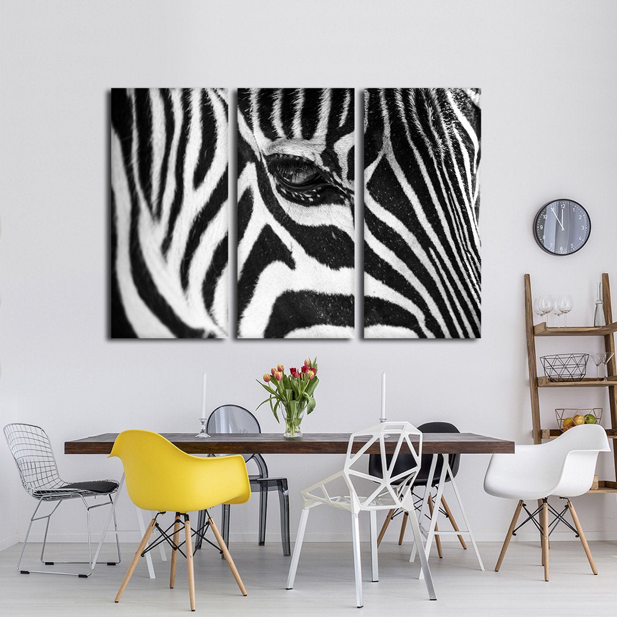 Zebra Multi Panel Canvas Wall Art