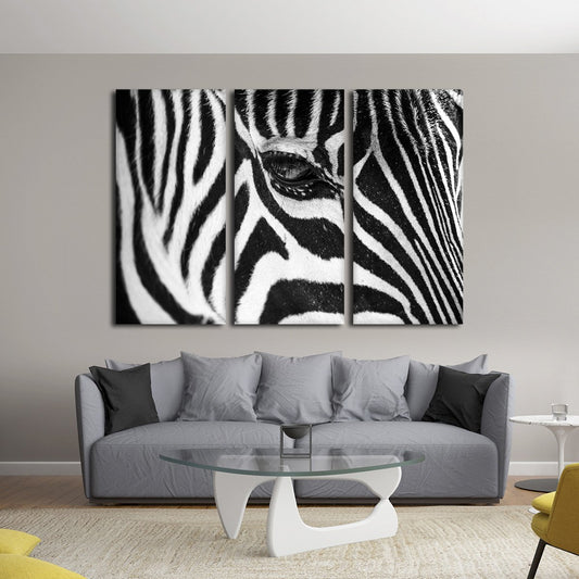 Zebra Multi Panel Canvas Wall Art