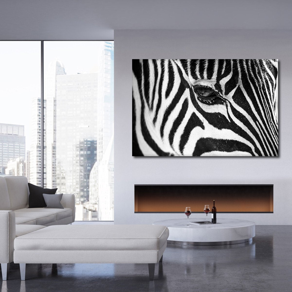 Zebra Multi Panel Canvas Wall Art