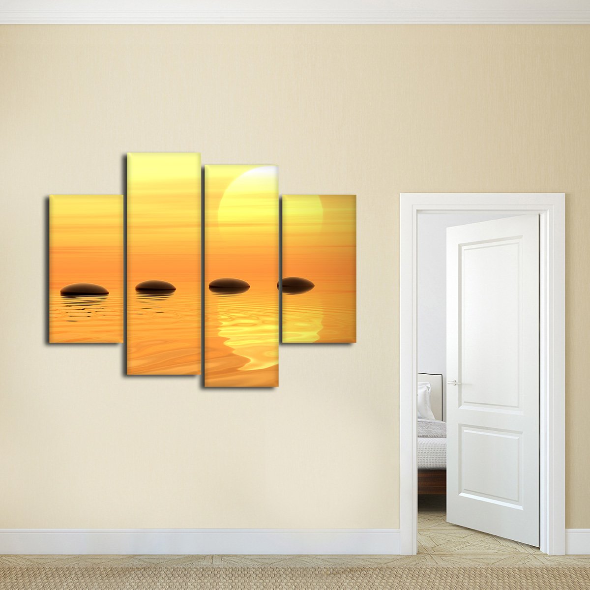 Zen path Multi Panel Canvas Wall Art