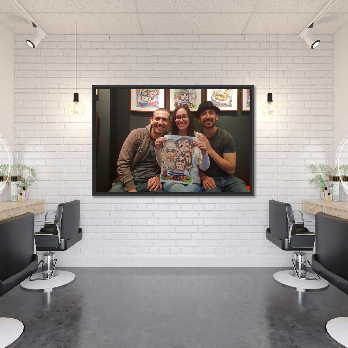 Happy Family Together Japan Multi Panel Canvas Wall Art