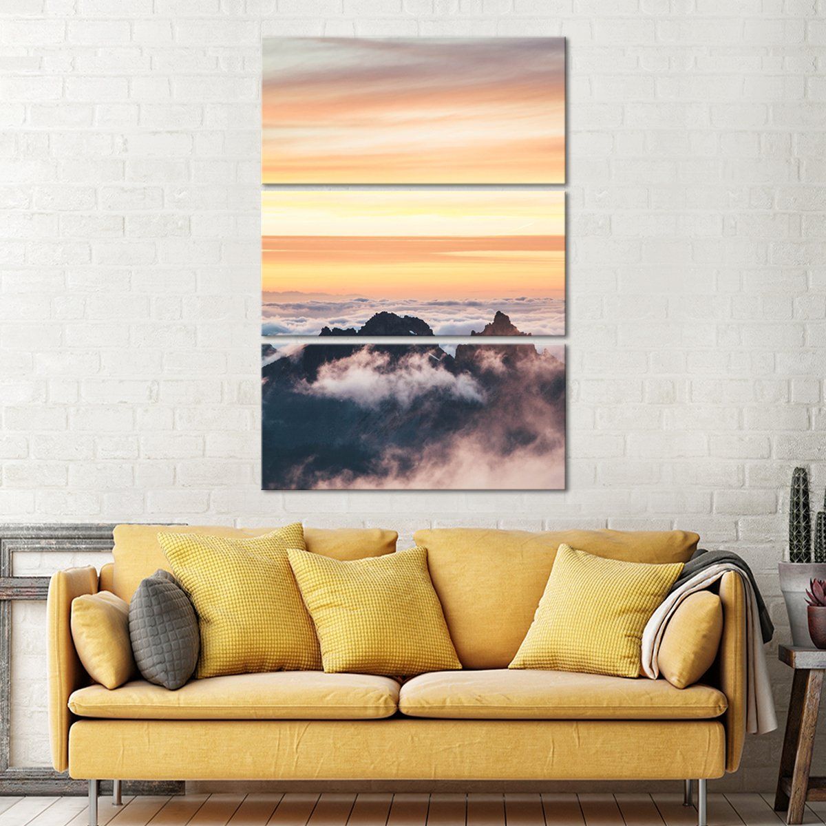 Colors Of The Sky Multi Panel Canvas Wall Art sky ElephantStock 3 Piece 14" X 23" 