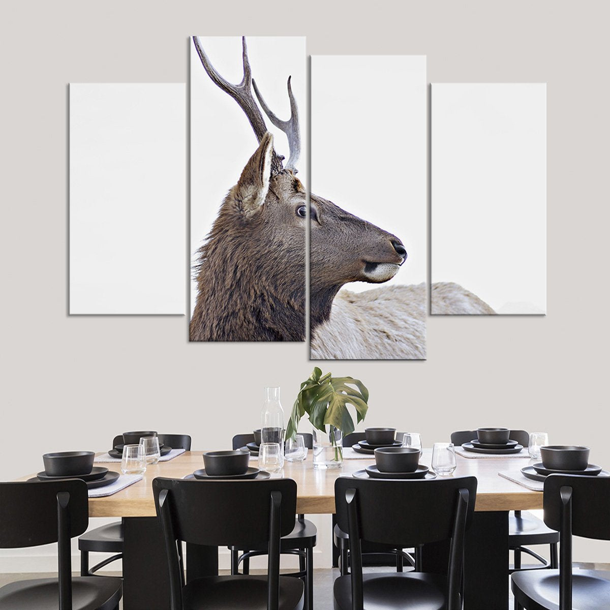 Beautiful Deer Gaze Multi Panel Canvas Wall Art