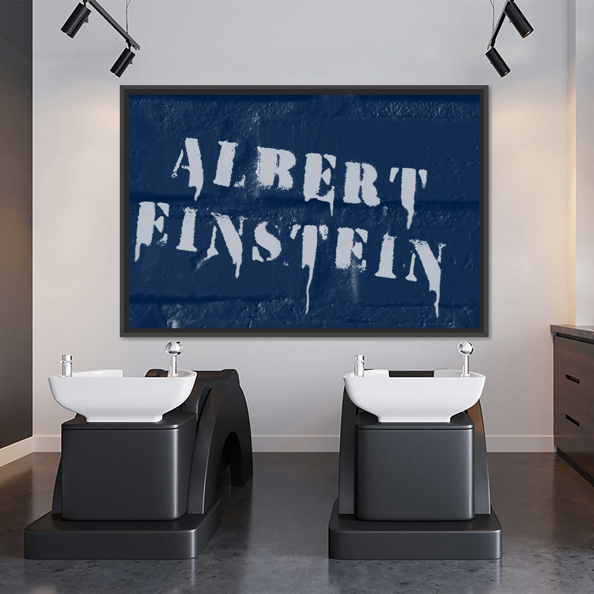 Albert Einstein Graffiti Multi Panel Canvas Wall Art