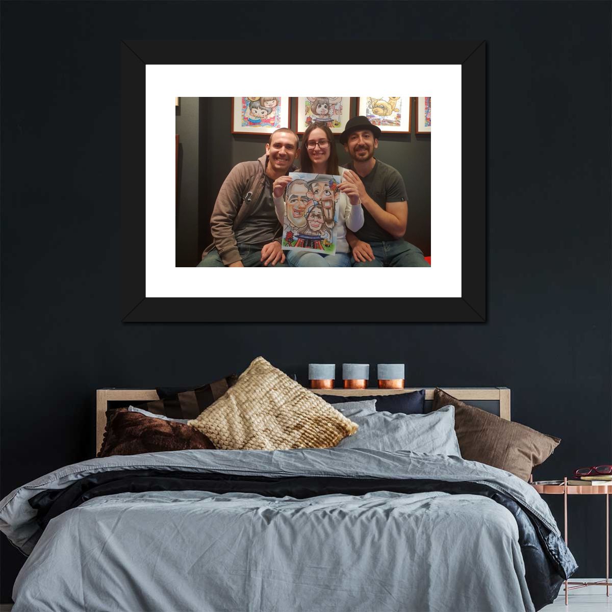 Happy Family Together Japan Multi Panel Canvas Wall Art