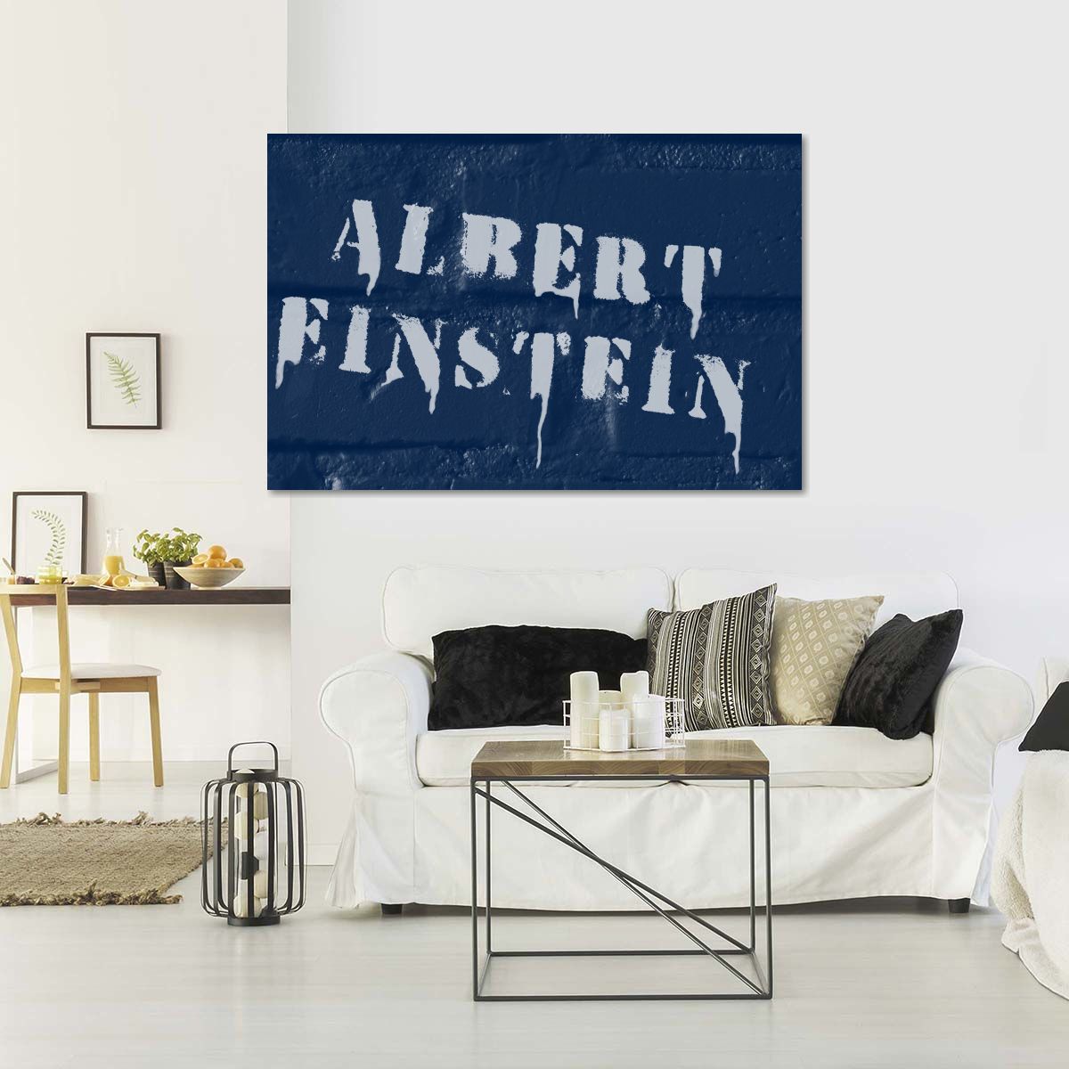 Albert Einstein Graffiti Multi Panel Canvas Wall Art