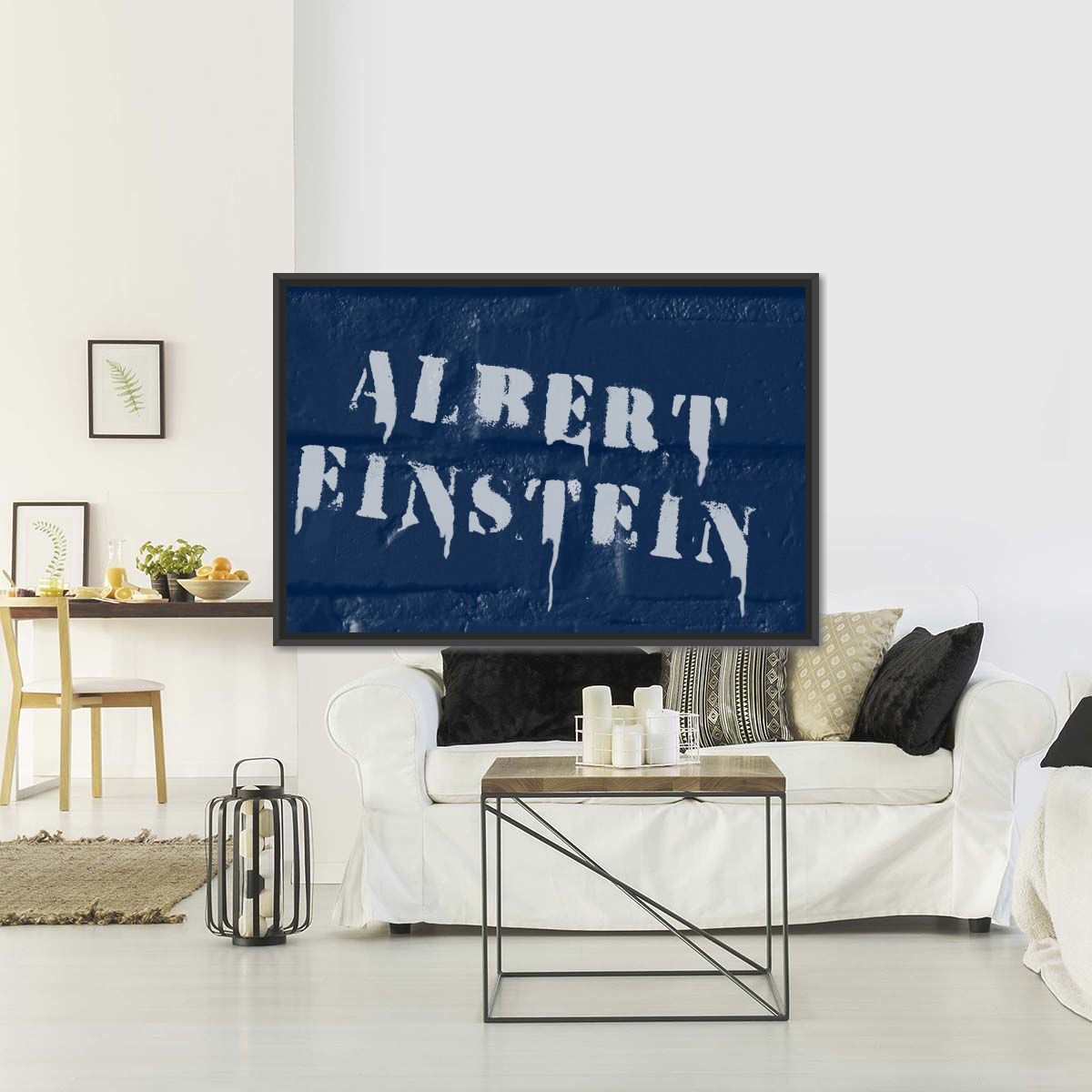 Albert Einstein Graffiti Multi Panel Canvas Wall Art
