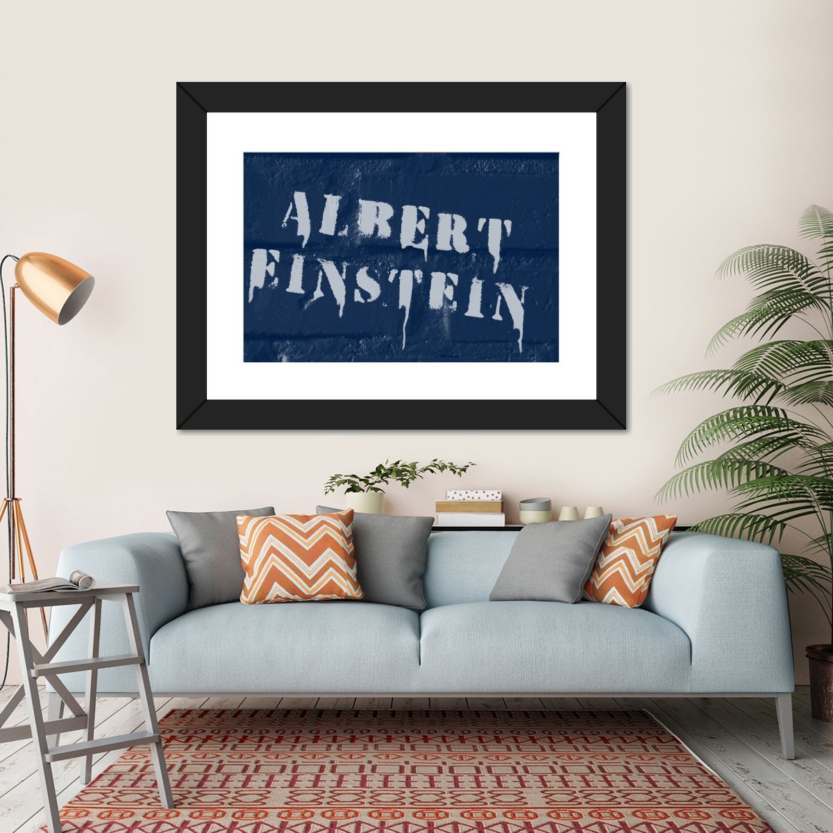 Albert Einstein Graffiti Multi Panel Canvas Wall Art