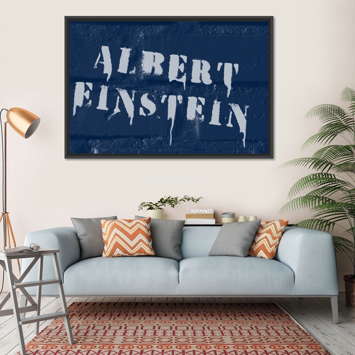 Albert Einstein Graffiti Multi Panel Canvas Wall Art