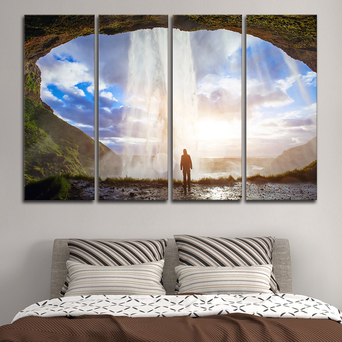 Incredible Waterfall Multi Panel Canvas Wall Art