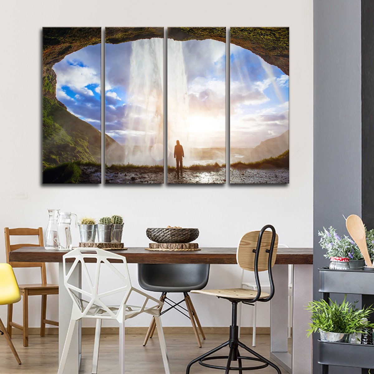 Incredible Waterfall Multi Panel Canvas Wall Art