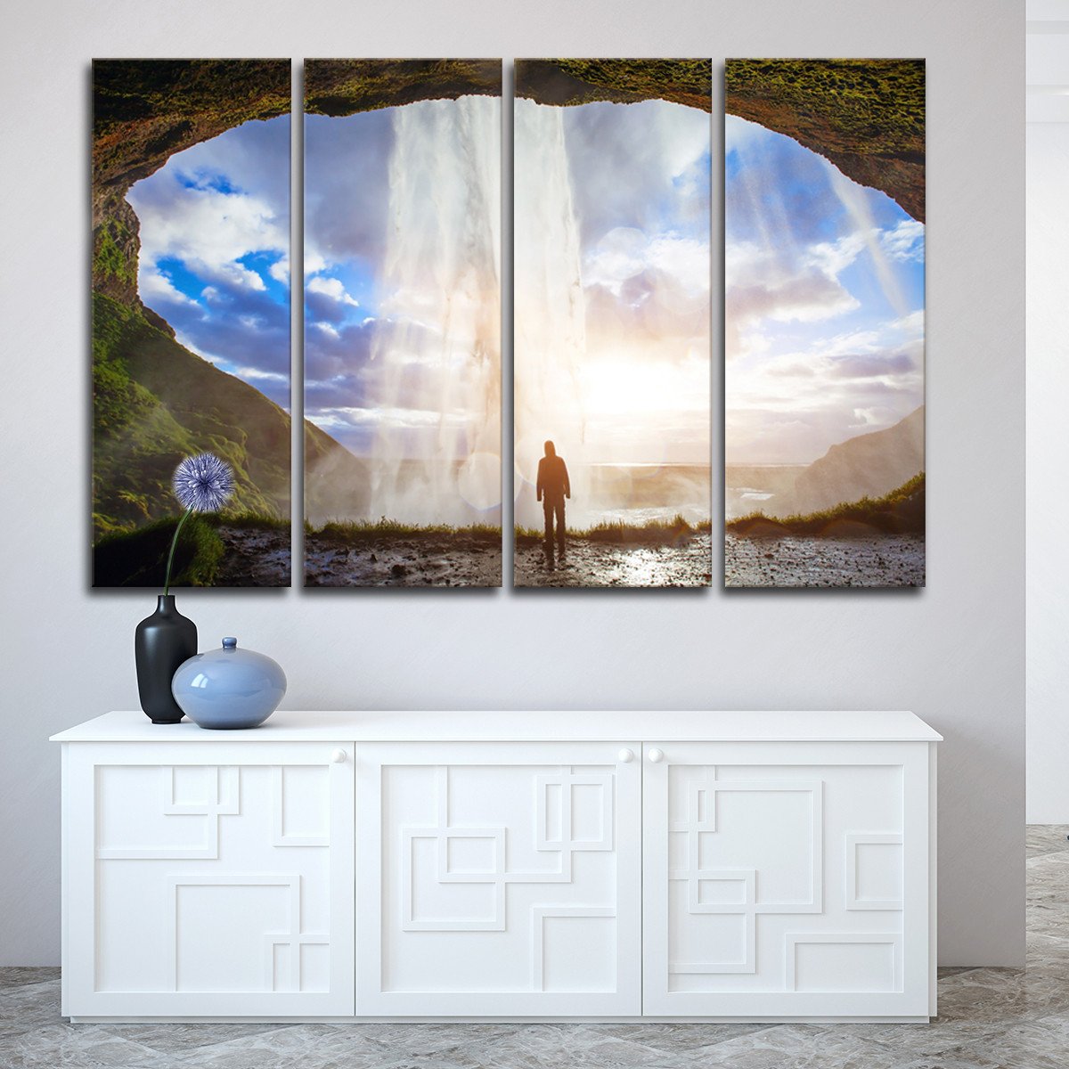 Incredible Waterfall Multi Panel Canvas Wall Art