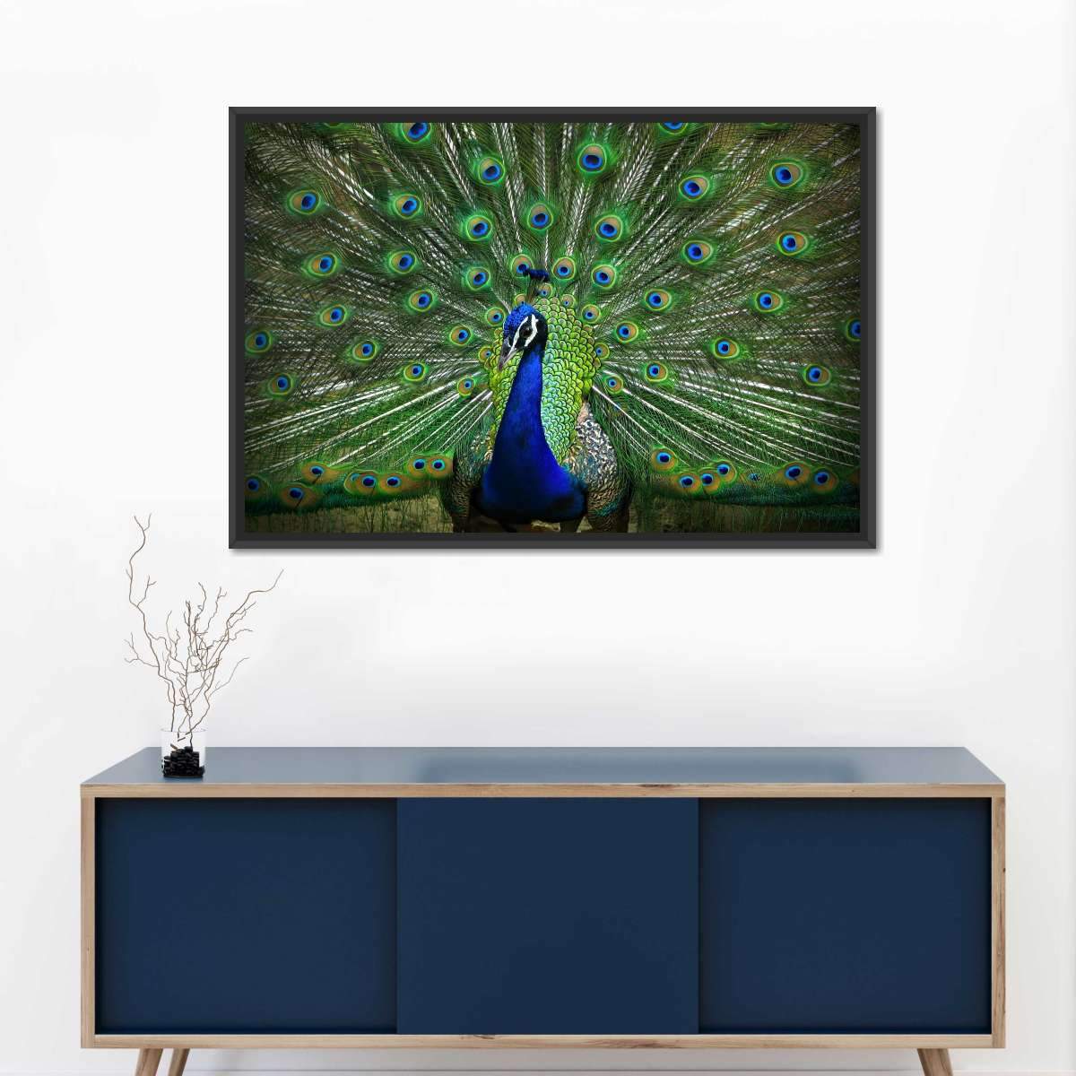 Peacock Feathers Multi Panel Canvas Wall Art