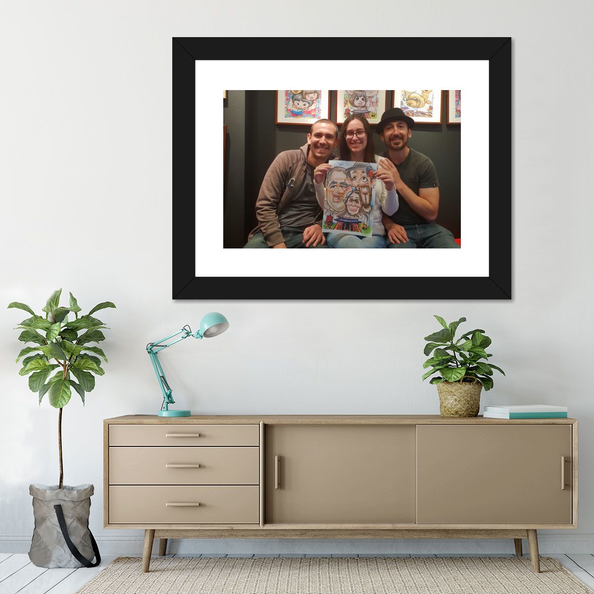 Happy Family Together Japan Multi Panel Canvas Wall Art