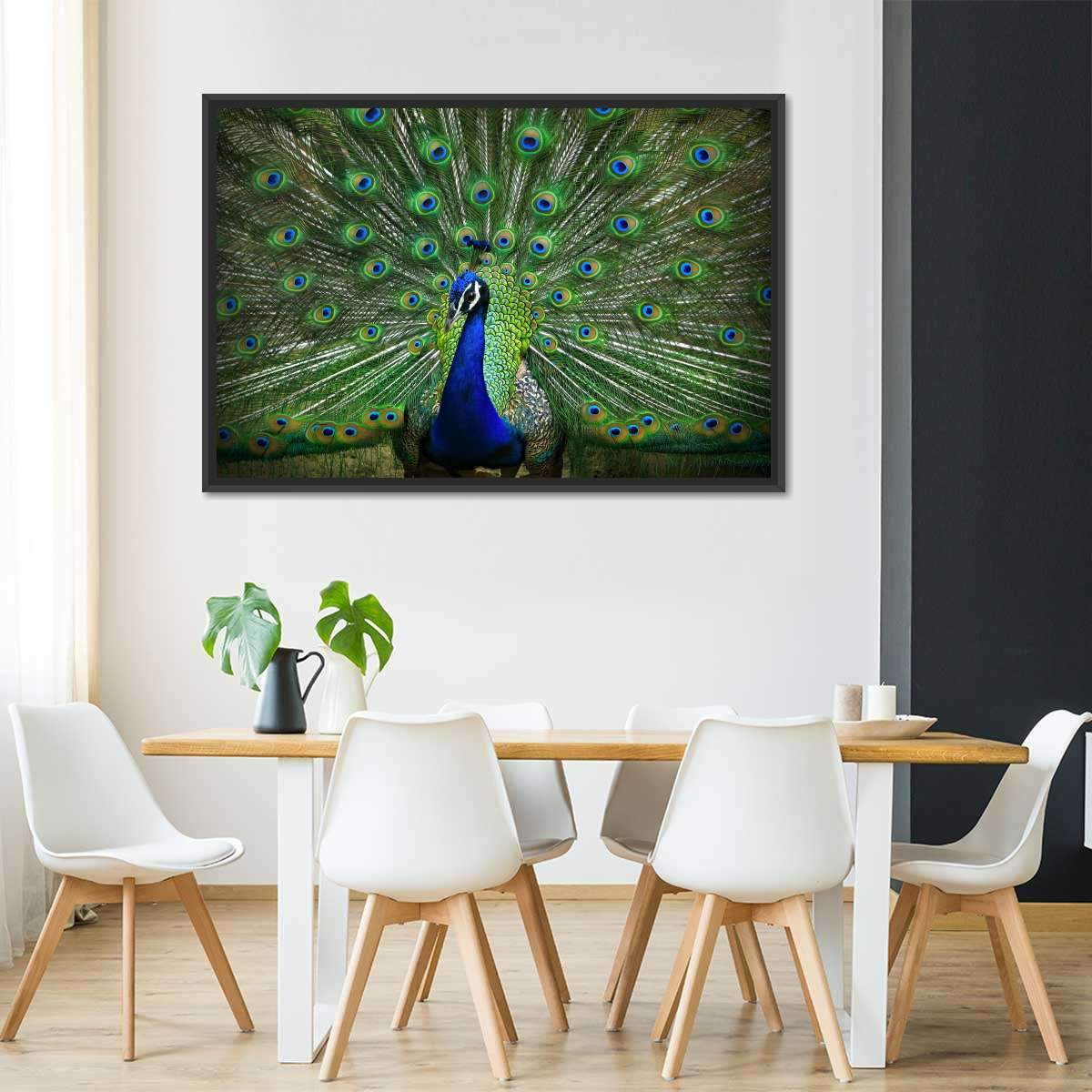 Peacock Feathers Multi Panel Canvas Wall Art