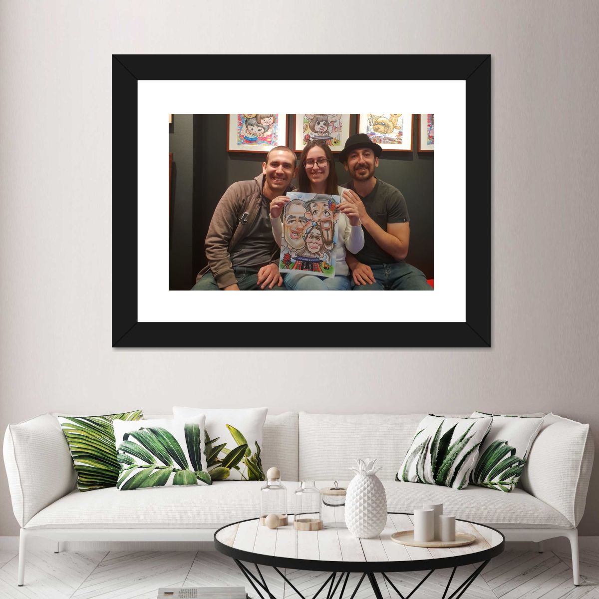 Happy Family Together Japan Multi Panel Canvas Wall Art