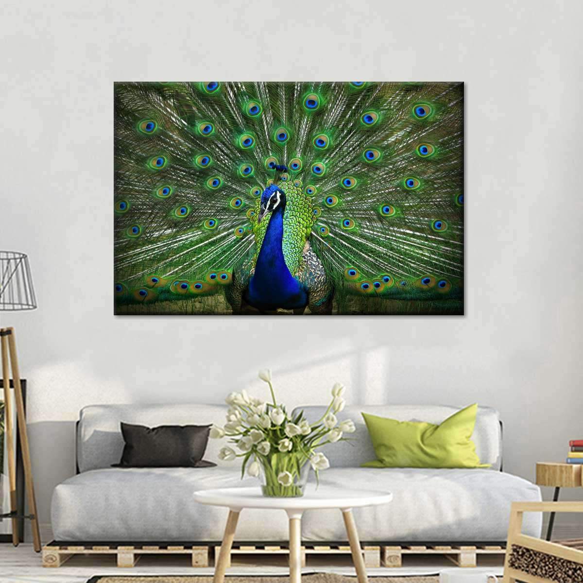 Peacock Feathers Multi Panel Canvas Wall Art