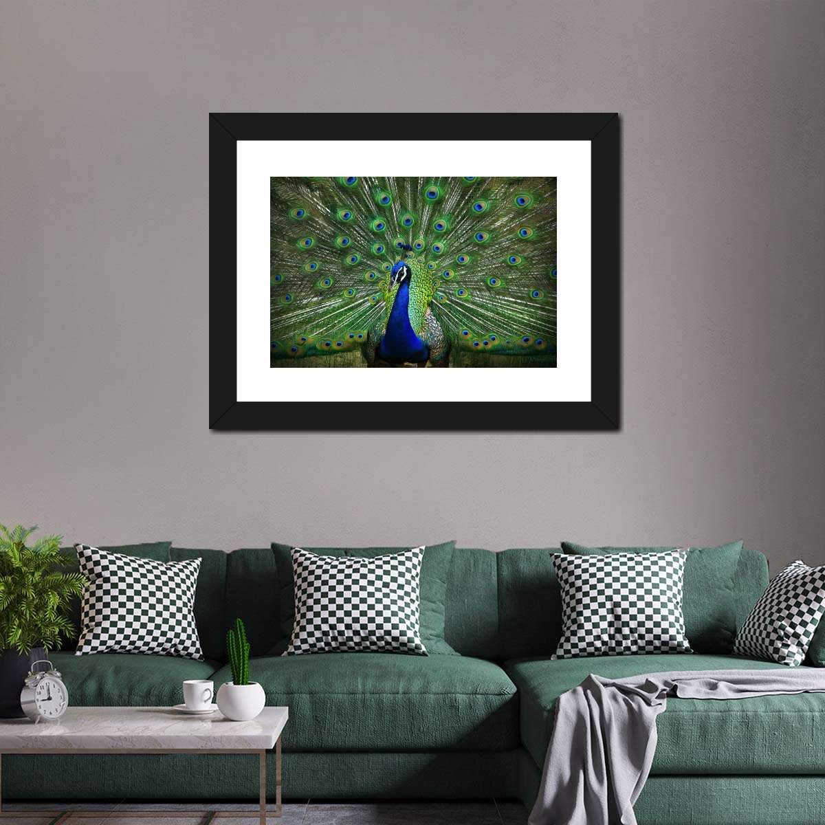 Peacock Feathers Multi Panel Canvas Wall Art