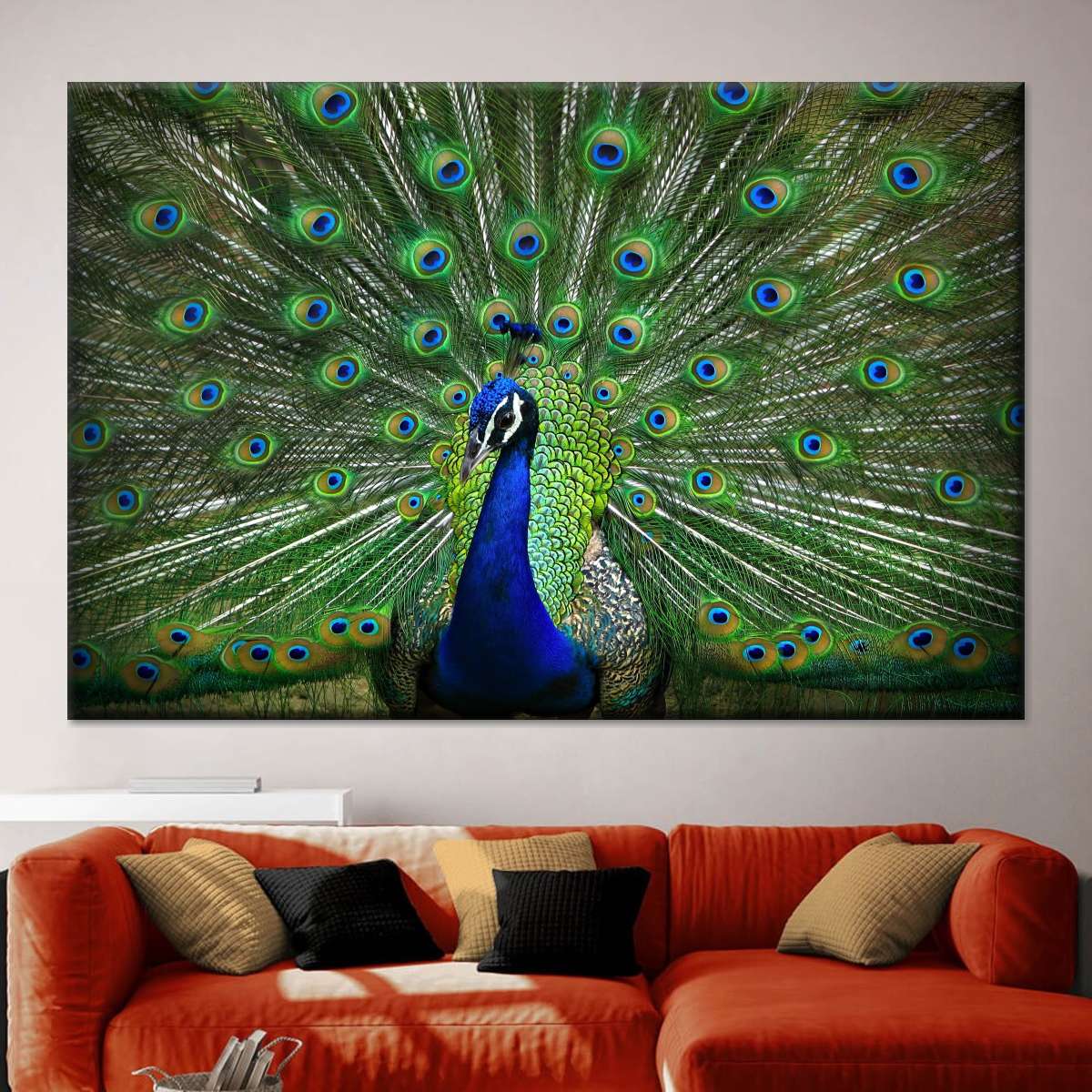 Peacock Feathers Multi Panel Canvas Wall Art