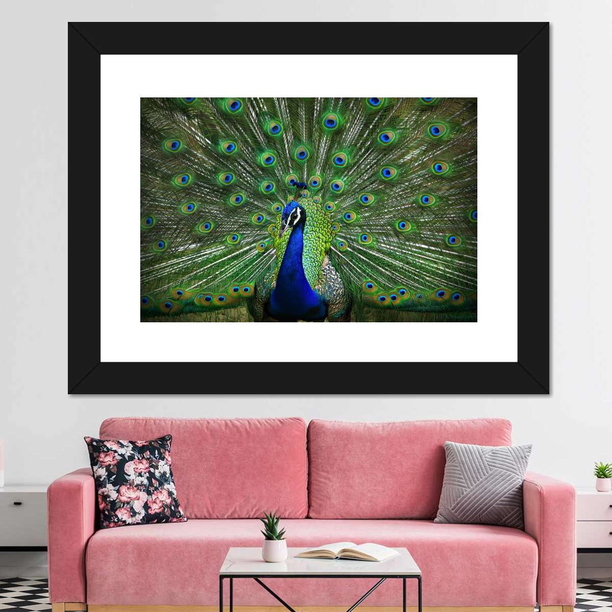 Peacock Feathers Multi Panel Canvas Wall Art