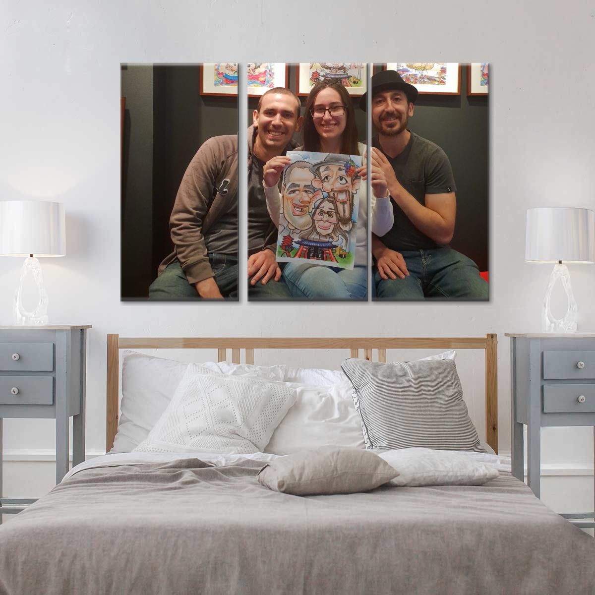 Happy Family Together Japan Multi Panel Canvas Wall Art