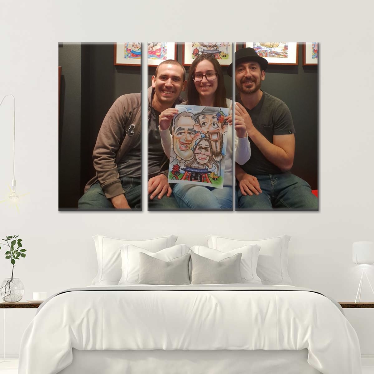 Happy Family Together Japan Multi Panel Canvas Wall Art