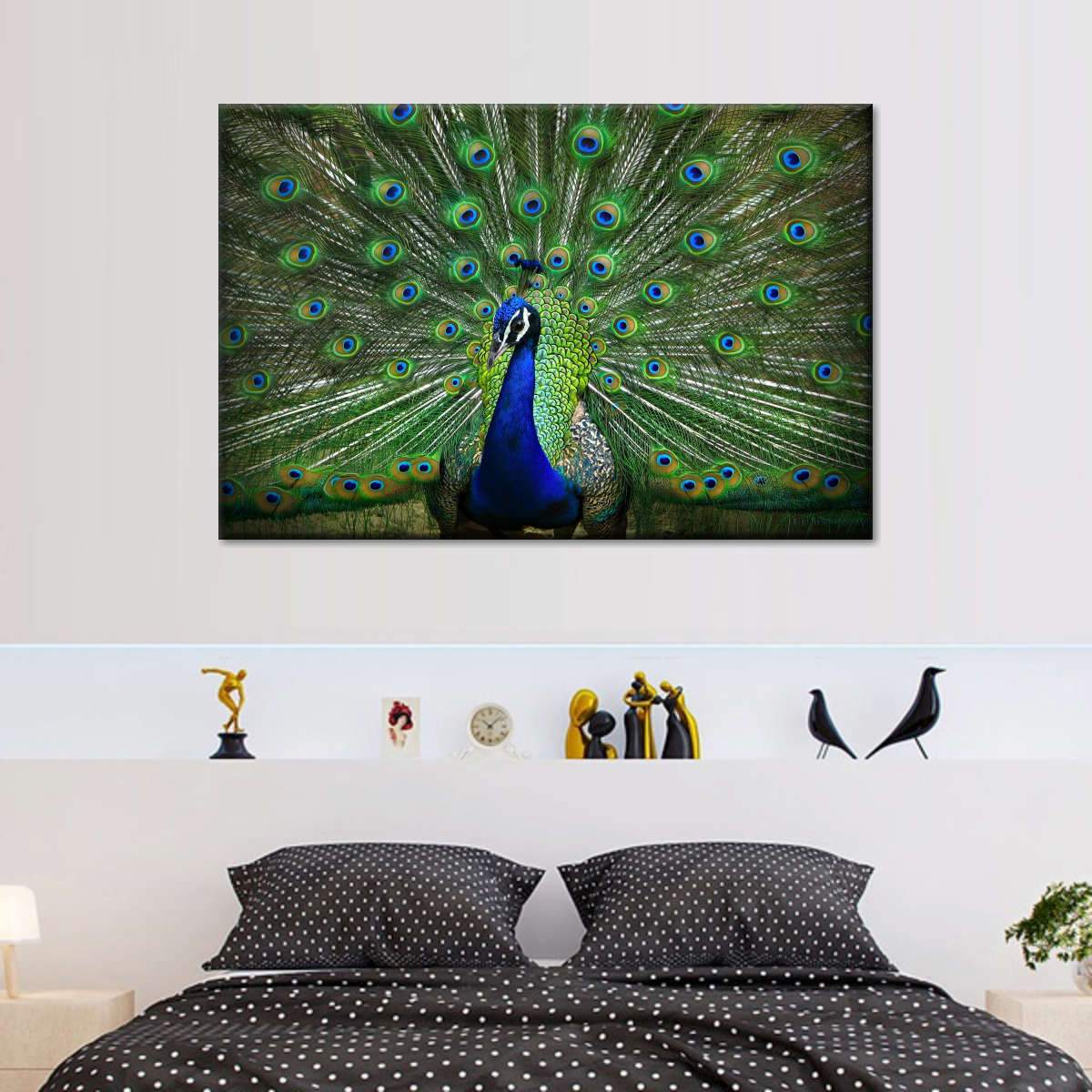 Peacock Feathers Multi Panel Canvas Wall Art