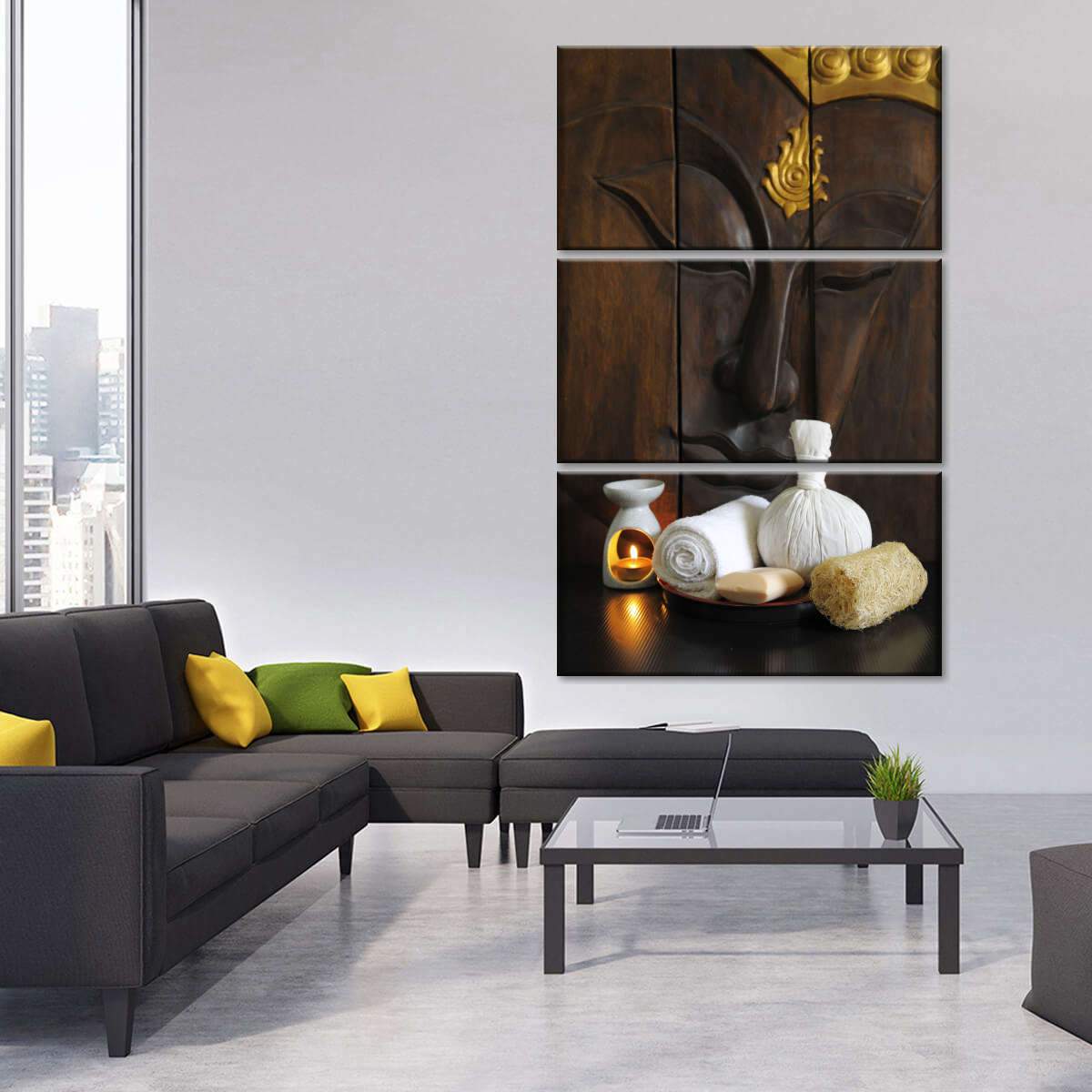 Harmonious Buddha Multi Panel Canvas Wall Art