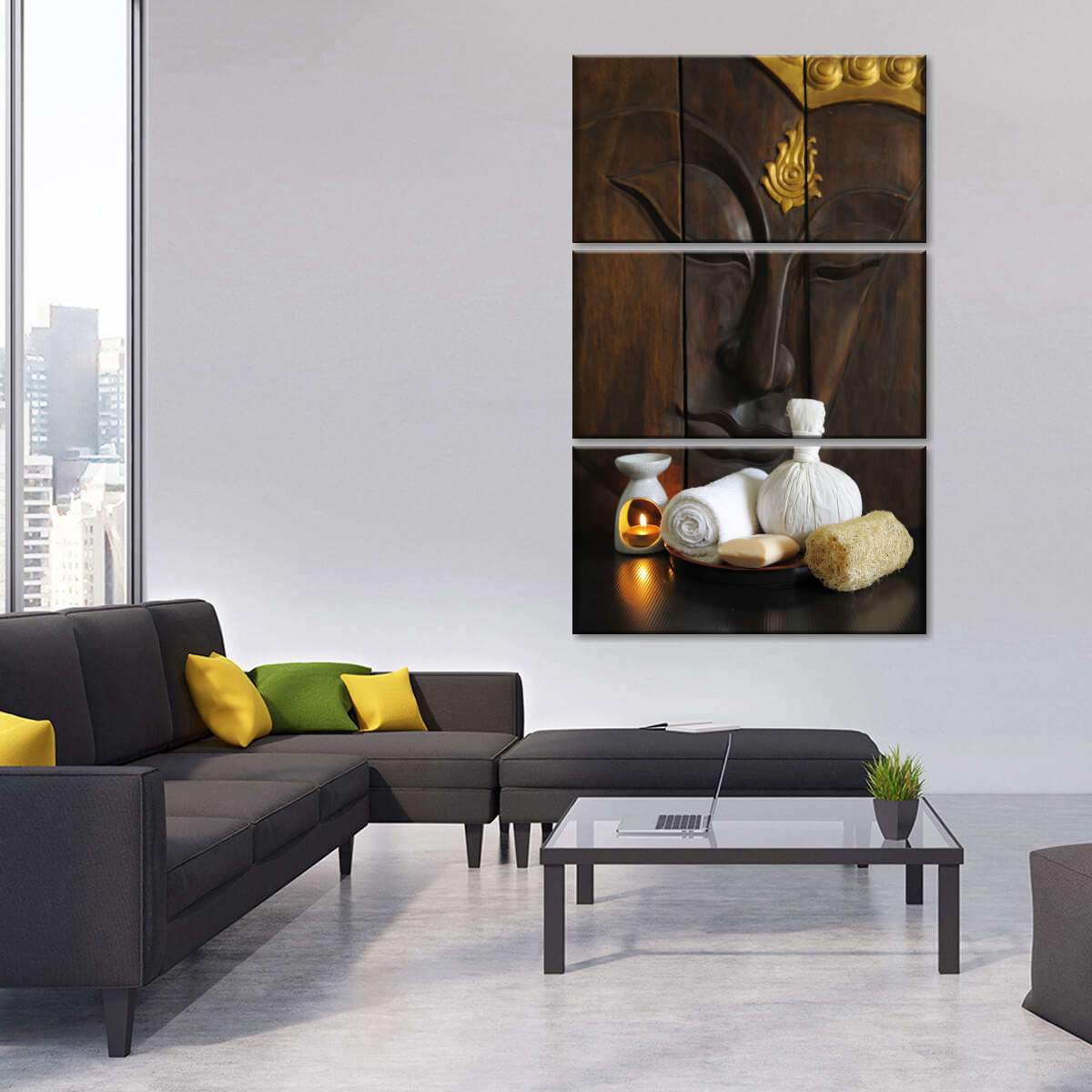 Harmonious Buddha Multi Panel Canvas Wall Art