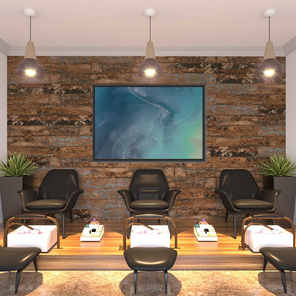 Abstract Beach Multi Panel Canvas Wall Art