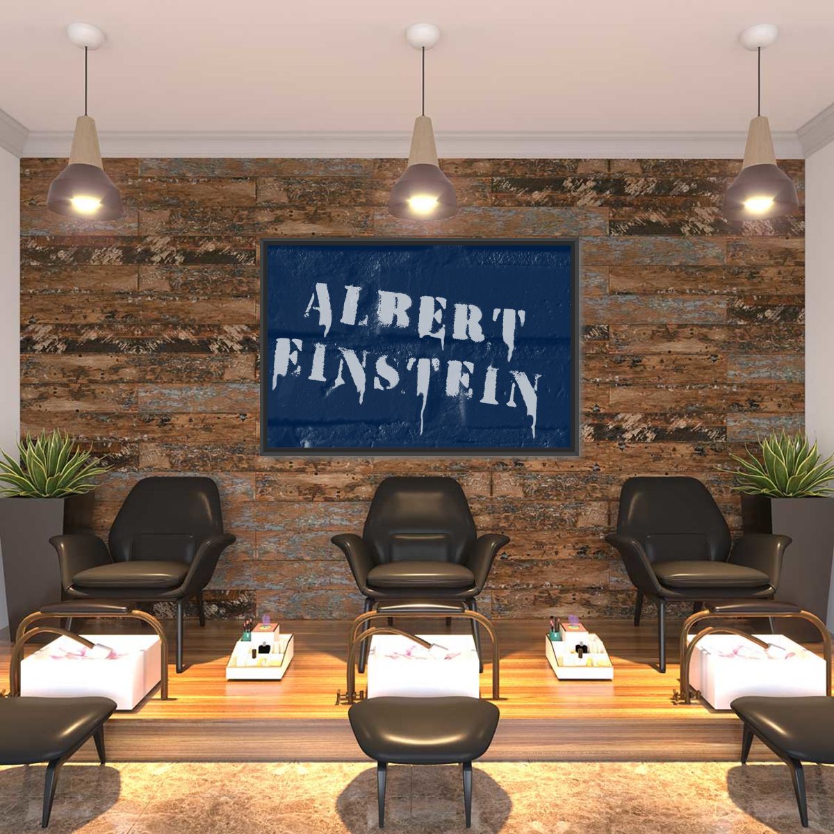 Albert Einstein Graffiti Multi Panel Canvas Wall Art