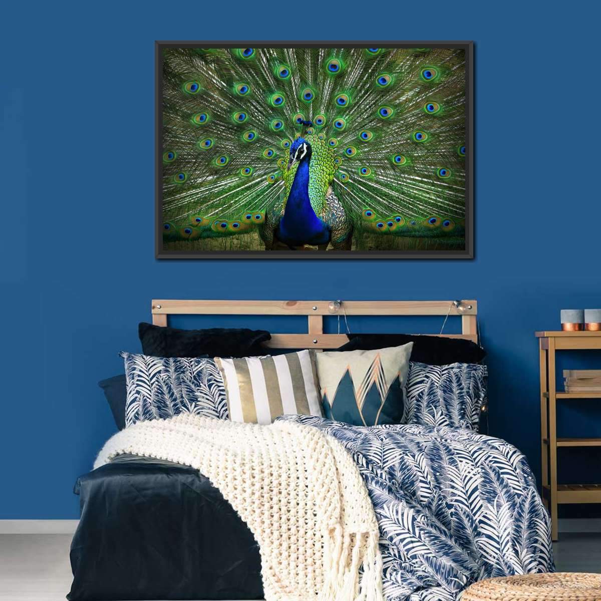 Peacock Feathers Multi Panel Canvas Wall Art