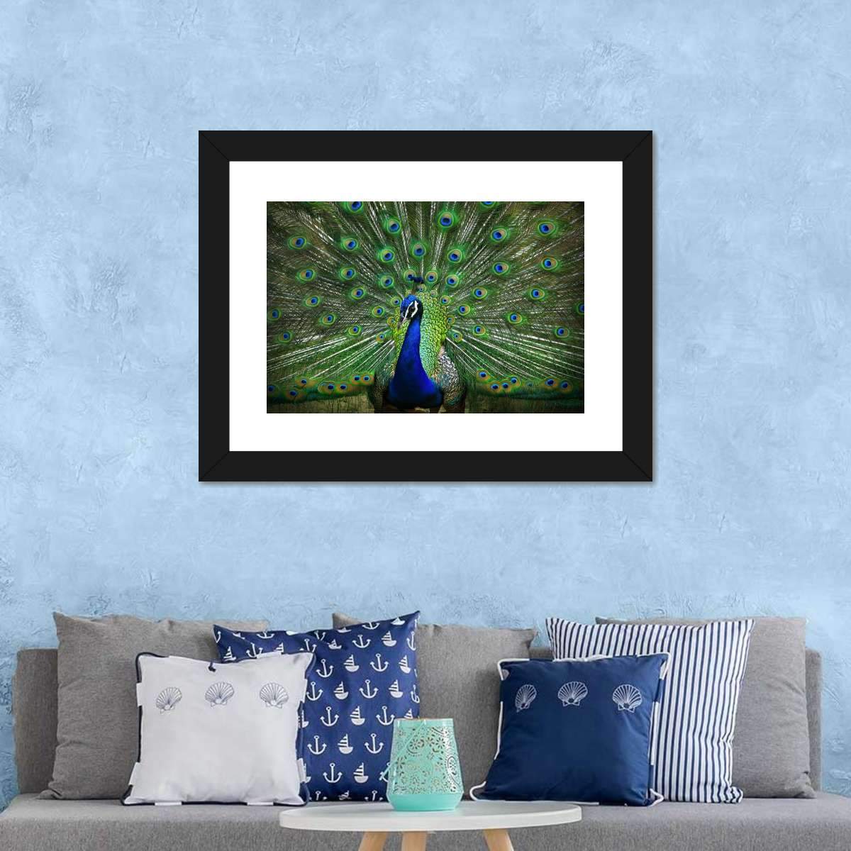 Peacock Feathers Multi Panel Canvas Wall Art
