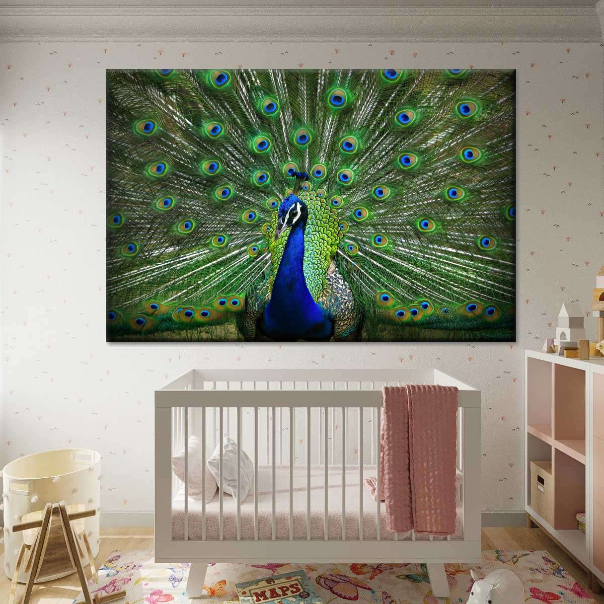 Peacock Feathers Multi Panel Canvas Wall Art