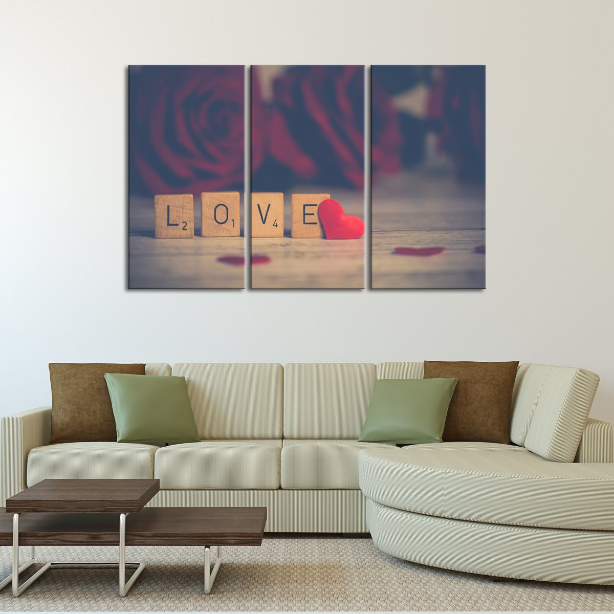 Love Blocks Multi Panel Canvas Wall Art