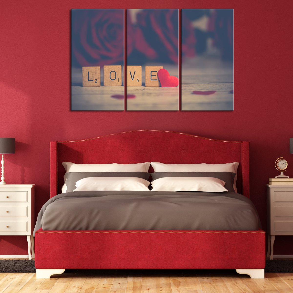 Love Blocks Multi Panel Canvas Wall Art