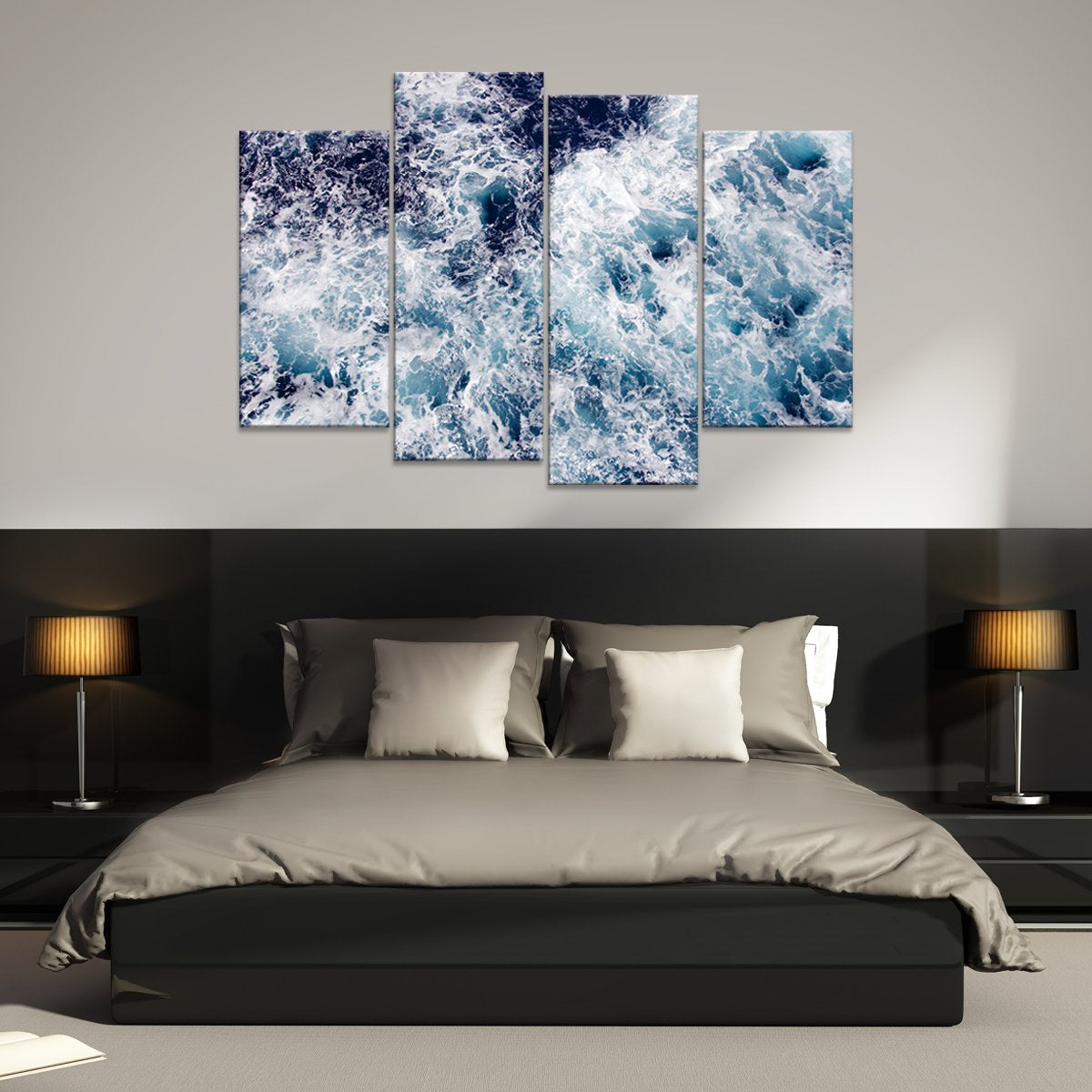Ocean Flow Multi Panel Canvas Wall Art
