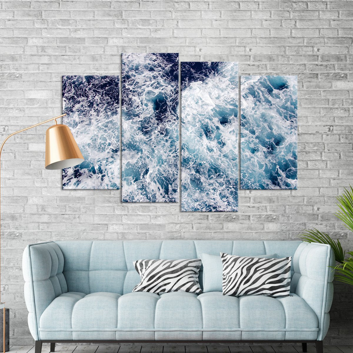 Ocean Flow Multi Panel Canvas Wall Art