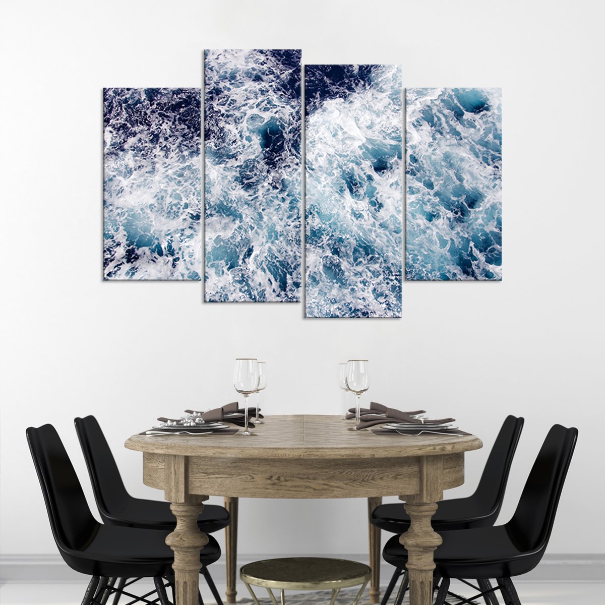 Ocean Flow Multi Panel Canvas Wall Art