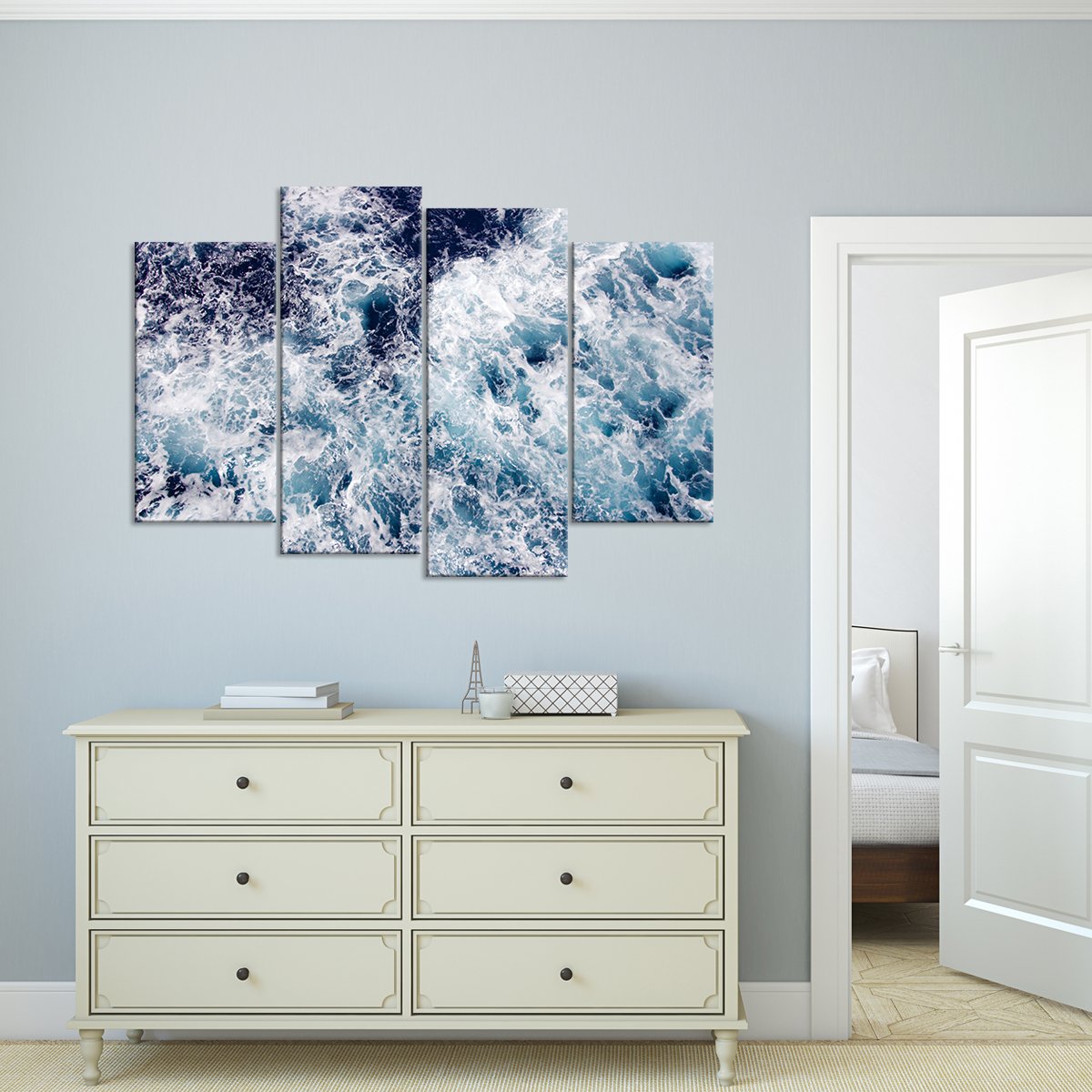 Ocean Flow Multi Panel Canvas Wall Art