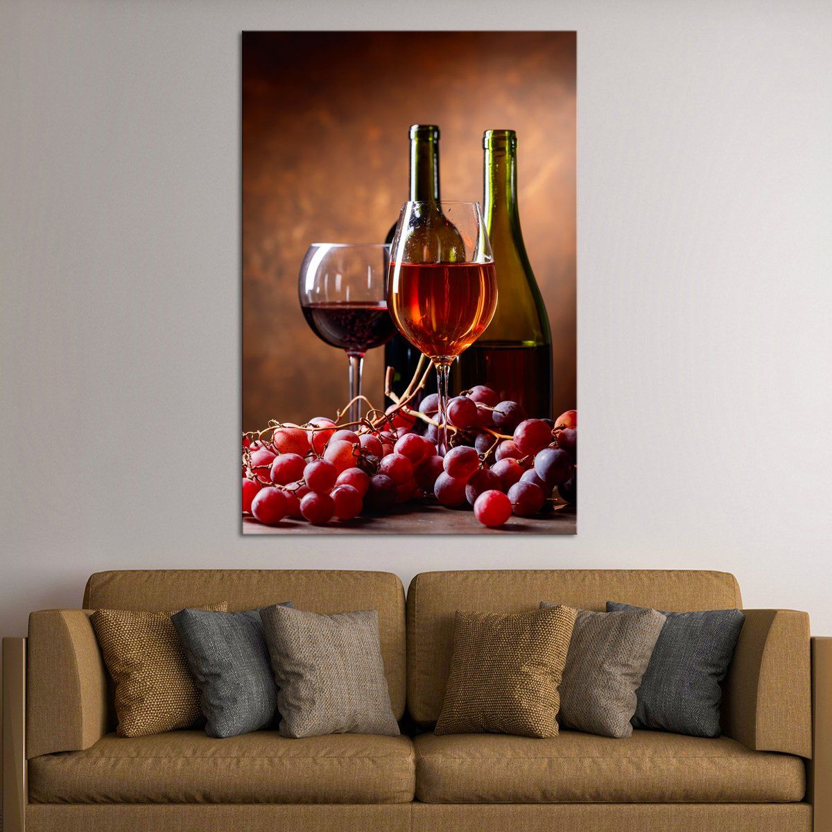 Savour Delicious Red Wine Multi Panel Canvas Wall Art winery ElephantStock 1 Piece 8" X 12" 