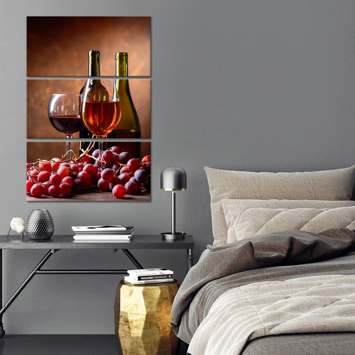 Savour Delicious Red Wine Multi Panel Canvas Wall Art winery ElephantStock 