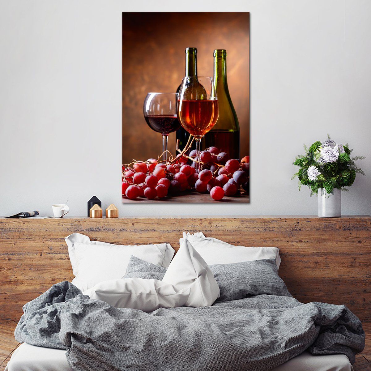 Savour Delicious Red Wine Multi Panel Canvas Wall Art winery ElephantStock 