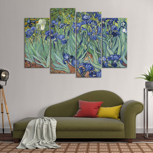 Irises Multi Panel Canvas Wall Art