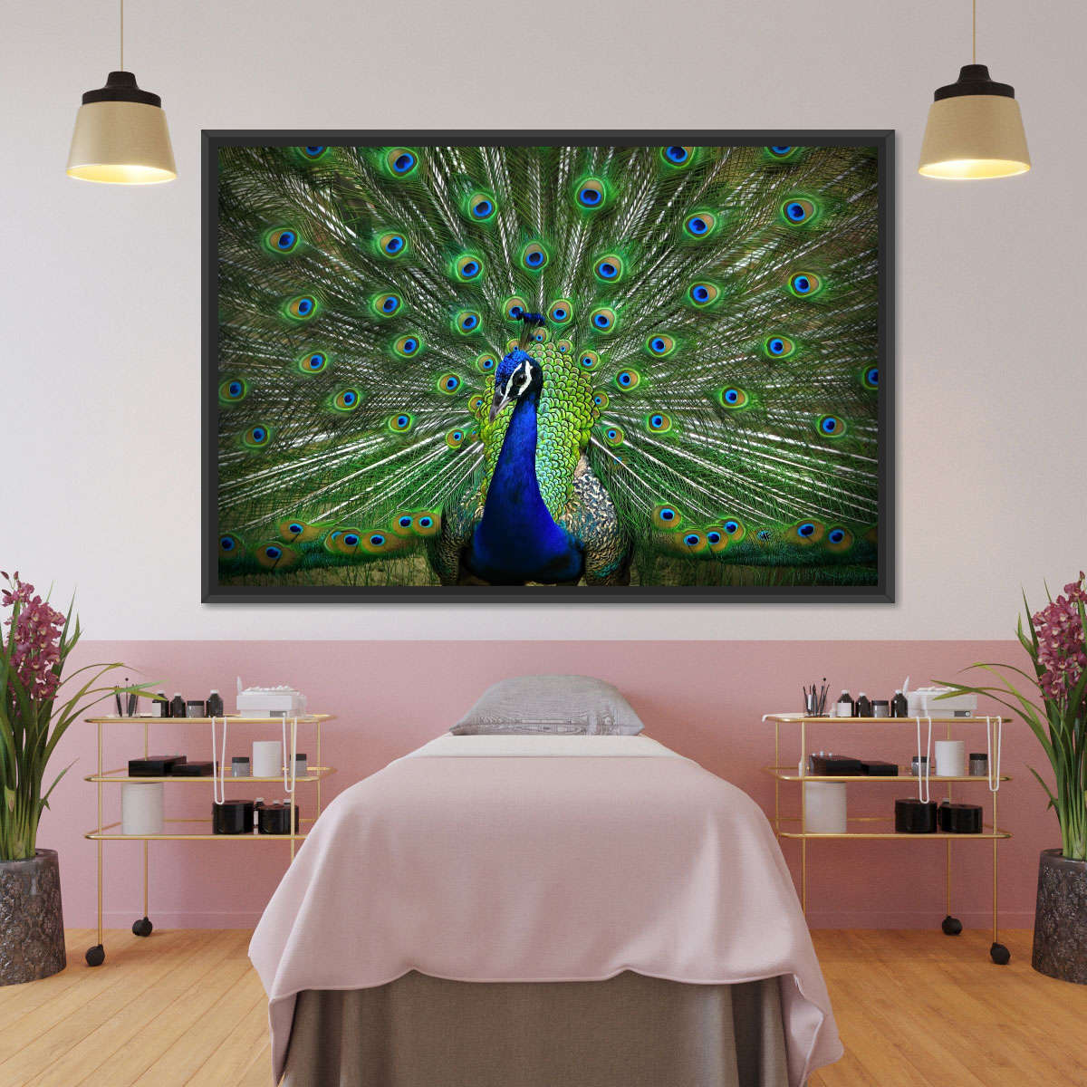 Peacock Feathers Multi Panel Canvas Wall Art