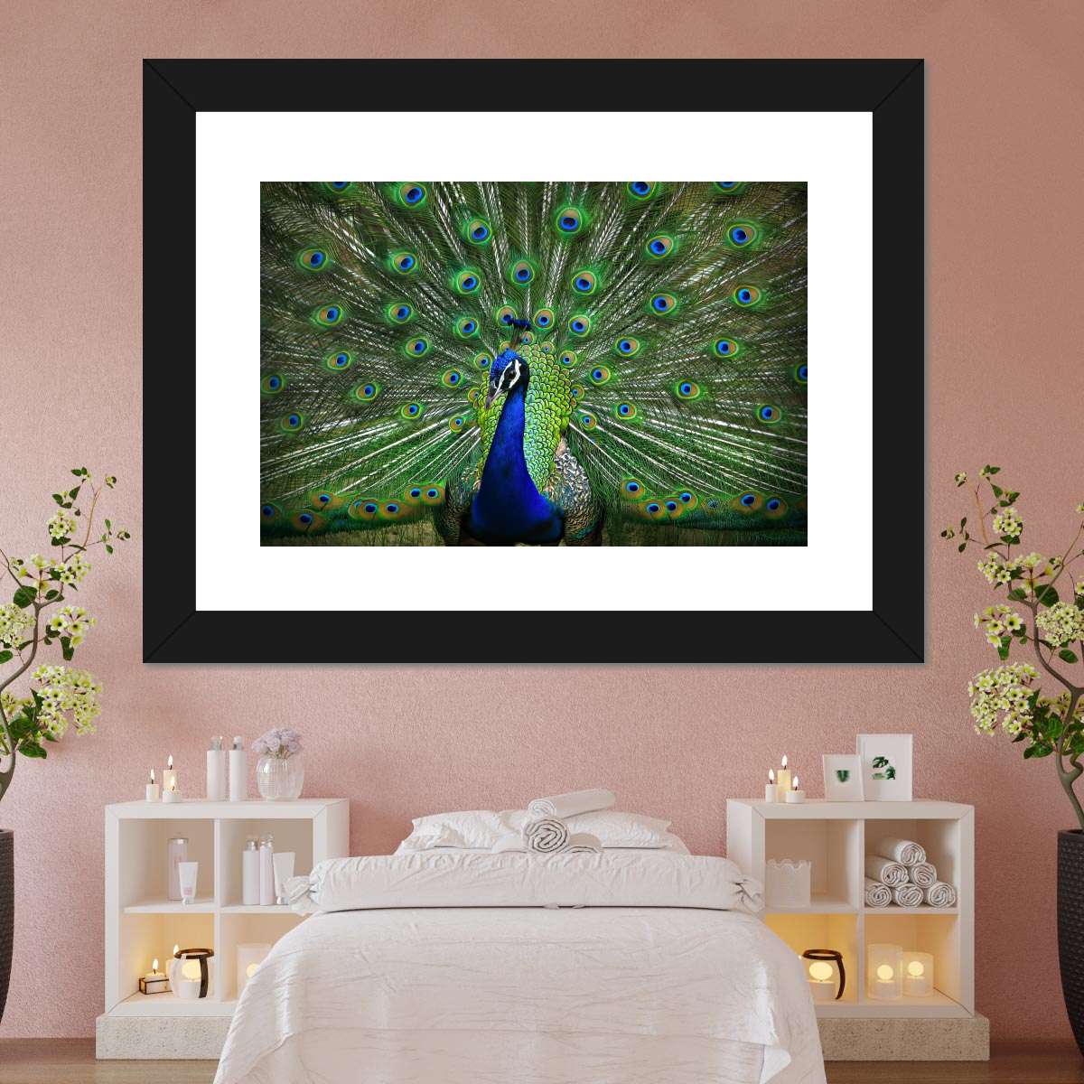 Peacock Feathers Multi Panel Canvas Wall Art