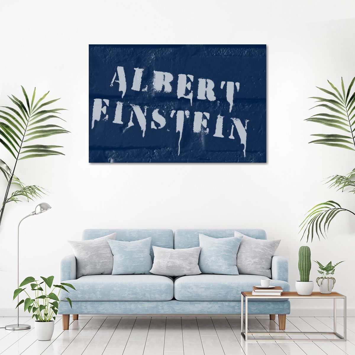 Albert Einstein Graffiti Multi Panel Canvas Wall Art
